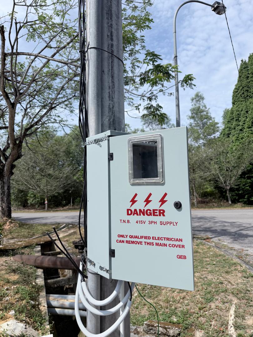 Box meter sementara 3 fasa siap dipasang atas tiang